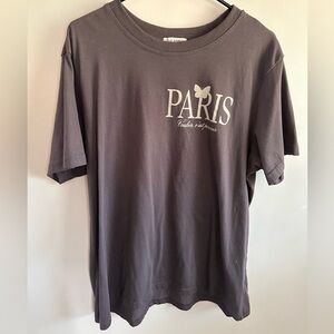Paris Graphic Short Sleeve Tee - Charcoal